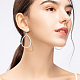 Anattasoul 4 paires 4 style cristal strass évider boucles d'oreilles pendantes en forme de larme(EJEW-AN0003-09)-4