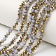 Chapelets de perles en verre galvanoplastique(EGLA-A034-J8mm-O04)-1