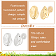 2 Pairs 2 Colors Brass Twist Oval Cuff Earrings(EJEW-AN0004-92)-3