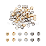 60Pcs 3 Colors 304 Stainless Steel Beads, Square, Mixed Color, 4x4x4mm, Hole: 2.5mm, 20pcs/color(STAS-UN0025-19)