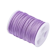 Nylon Thread Cord, DIY Braided Ball Jewelry Making Cord, Lavender, 0.8mm, about 10m/roll(10.93yards/roll)(NWIR-NS018-0.8mm-008)