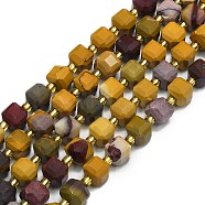 Natural Mookaite Beads Strands, Faceted, Cube, 6.5~7.5x6.5~7.5x6.5~7.5mm, Hole: 1.2mm, about 43~44pcs/strand, 15.35''~15.55''(39~39.5cm)(G-I376-D57-01)