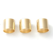 Brass Tube Beads, Long-Lasting Plated, Tube, Real 24K Gold Plated, 11x10mm, Hole: 10mm(KK-Y003-76C-G)