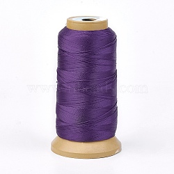Polyester Thread, for Custom Woven Jewelry Making, Indigo, 1mm, about 230m/roll(NWIR-K023-1mm-10)