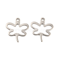 Non-Tarnish 201 Stainless Steel Pendants, Butterfly Charm, Stainless Steel Color, 15.3x14x0.8mm, Hole: 1.2mm.(STAS-Z049-04P)