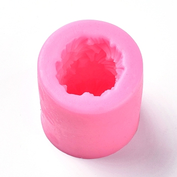 Food Grade Silicone Molds, Fondant Molds, For DIY Cake Decoration, Chocolate, Candy, UV Resin & Epoxy Resin Jewelry Making, Pink, 76x67.6mm, Inner Diameter: 43.4mm