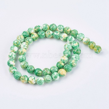 Synthetic Ocean White Jade Beads Strands(G-L019-8mm-M)-2