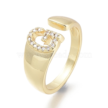 Brass Micro Pave Clear Cubic Zirconia Cuff Rings(RJEW-F103-13G-G)-3