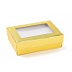 (vente de clôture défectueuse : légèrement concave et jaunissant) rectangle saint valentin présente des emballages en carton ensemble de bijoux boîtes avec fenêtre visible(CBOX-XCP0001-03)-2