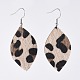 Faux Horsehair Fabric Imitation Leather Dangle Earrings(EJEW-JE03701-03)-1