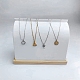 Wood Covered with PU Leather Necklace Display Stands(NDIS-A002-01A)-1