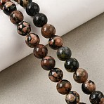 Natural Jade Beads Strands, Dyed, Smooth Round, Light Salmon, 8mm, Hole: 1mm, about 46pcs/strand, 14.57''(37cm)(GG-CBA96AE-01A)