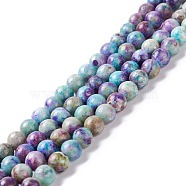 Natural Calcite Beads  Strands, Round, Purple, 6mm, Hole: 1mm, about 65~66pcs/strand, 15.94 inch(40.5cm)(X-G-K317-A06-04)