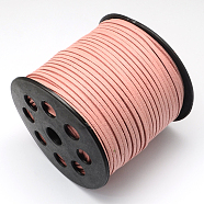 Faux Suede Cord, Faux Suede Lace, Dark Salmon, 2.7x1.4mm, about 98.42 yards(90m)/roll(LW-R007-1041)