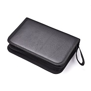 PU Leather & Oxford Cloth Zipper Storage Case, Carrying Case for Jewelry Making Tools, Black, 26.3x16.5x5.6cm, Unfold: 26.3x37.5x0.65cm(X-TOOL-F012-01)