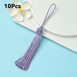 Polyester Tassel Big Pendant Decorations, Medium Purple, 145~175x10.5~12mm(FIND-YW0004-59D)