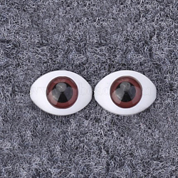 Plastic Doll Craft Eyeballs, Scary Hollow Eyeballs for Halloween Party Decor, Oval, Coconut Brown, 15x21x8.5mm(DIY-WH0210-79)