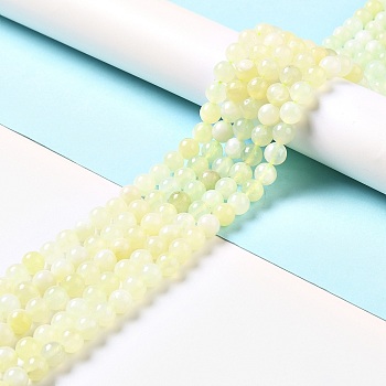 Natural New Jade Beads Strands, Grade AB+, Round, 8~8.5mm, Hole: 1.2mm, about 45~47pcs/strand, 14.76~15.08 inch(37.5~38.3cm)