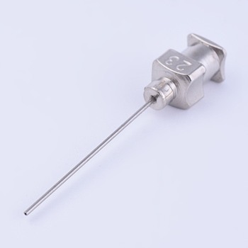 Stainless Steel Fluid Precision Blunt Needle Dispense Tips, Stainless Steel Color, 36.5x6mm, Inner Diameter: 4mm, Pin: 0.6mm