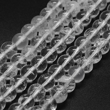 8mm Clear Round Quartz Crystal Beads