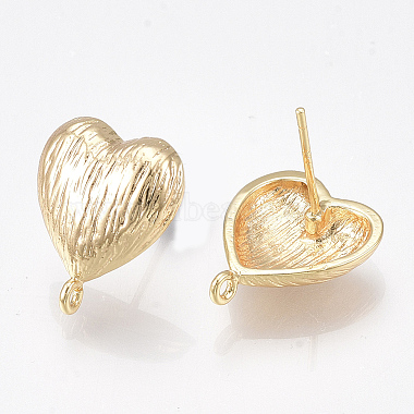 Brass Stud Earring Findings(X-KK-T038-496G)-2