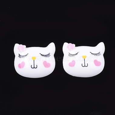 21mm Ivory Cat Resin Cabochons
