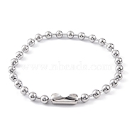 304 Stainless Steel Ball Chain Necklaces for Women, Stainless Steel Color, 16.93 inch(43cm), bead: 10mm(NJEW-G135-01A-P)