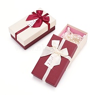 Cardboard Jewelry Boxes, for Jewelry Gift Packaging, Rectangle with Bowknot, Mixed Color, 14.8x8.7x5.4cm(CBOX-S021-006)