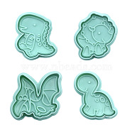 Plastic Cookie Cutters, Cookies Moulds, DIY Biscuit Baking Tool, Dinosaur, Medium Sea Green, 41~47x40~50mm, 4pcs/set(WG90786-01)