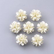 Handmade ABS Plastic Imitation Pearl Woven Beads, Ball Cluster Beads, Light Goldenrod Yellow, 27~28mm(FIND-S319-31B-02)