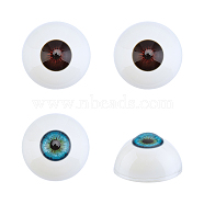 Elite 2 Pairs 2 Colors Craft Eyes, Acrylic Outside and Resin Filling Inside, for Doll Making, Half Round, Dark Red, 32.5x18mm, Mixed Color, 32.5x18mm, 1pair/color(DIY-PH0003-81)