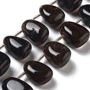 Natural Smoky Quartz Beads Strands, Teardrop, Top Drilled, 22.5~26x14.5~19x12~14.5mm, Hole: 0.9mm, about 8~9pcs/strand, 7.48''~8.66''(19~22cm)(G-P528-E09-01)