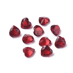 Transparent Pointed Back Glass Cabochons, Heart, for DIY Crafts Jewelry Making, FireBrick, 4.5x5x3mm(GLAA-WH0015-37A)