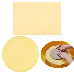 2 Sheets 2 Style PVA Absorbent Towel Clay Sculpture Auxiliary Tool, Clay Modeling Mat, Rectangle & Flat Round, Yellow, 320~390x285~320x0.5mm, 1 sheet/style(DIY-OC0004-26)