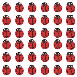 200Pcs Handmade Polymer Clay Beads, Ladybug, Red, 10.5~12x8~9.5x4~5mm, Hole: 1.6~1.8mm(CLAY-FH0001-25)