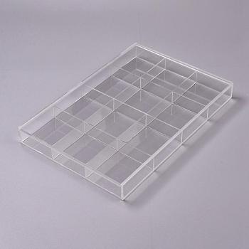 Organizer Box, with 12 Compartments, about 24cm wide, 35cm long, 3.5cm thick, Compartments: 77x85mm