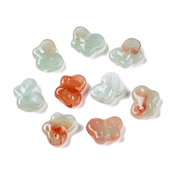 Opaque Acrylic Beads, Butterfly, Pale Turquoise, 10x13x4.5mm, Hole: 1.4mm, about 1500pcs/500g