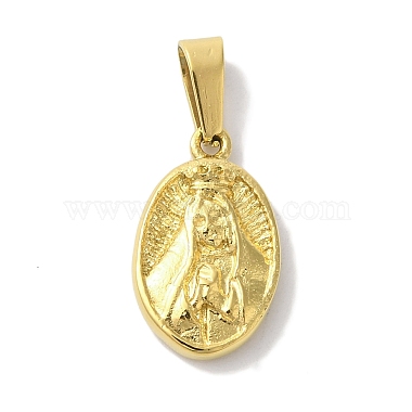 Golden Oval 304 Stainless Steel Pendants