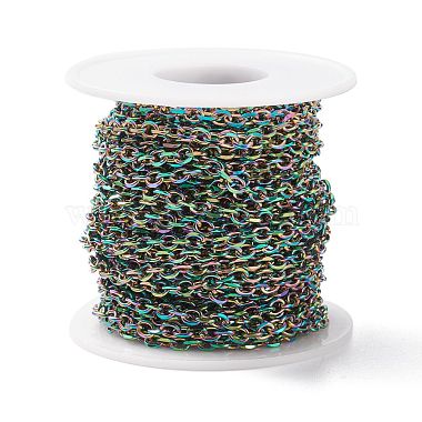 Ion Plating(IP)  Rainbow Color 304 Stainless Steel Cable Chains(CHS-H007-03M)-2