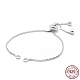 Rhodium Plated 925 Sterling Silver Chain Bracelet Making(MAK-L016-001P)-1