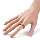 Glass Braided Bead Finger Ring for Women(RJEW-JR00467-01)-5