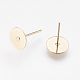 304 Stainless Steel Stud Earring Findings(STAS-G134-03G-8mm)-2