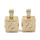 Alphabet Brass Micro Pave Clear Cubic Zirconia Pendants(ZIRC-O045-01G-Z)-2