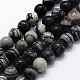 Chapelets de perles de pierre noire/soie noires naturelles(X-G-I199-11-6mm)-1