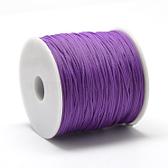 Polyester Cords, Dark Orchid, 0.8mm, about 131.23~142.16 yards(120~130m)/roll(OCOR-Q037-06)