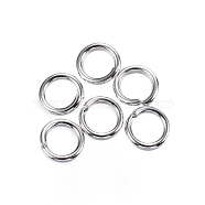 304 Stainless Steel Jump Rings, Open Jump Rings, Stainless Steel Color, 4.5x0.8mm, 20 Gauge, Inner Diameter: 2.9mm(STAS-E147-39P-4.5mm)