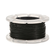 Round Copper Craft Wire, for Jewelry Making, Long-Lasting Plated, Black, 24 Gauge, 0.5mm, about 39.37 Feet(12m)/roll.(CWIR-C001-01B-05)