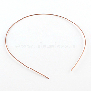 Hair Accessories Iron Hair Band Findings, Red Bronze Color, 120~125mm(OHAR-Q042-007B)