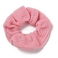 Wool Knitting Hair Ties, Hair Accessories for Women Girls, Scrunchie/Scrunchy, Pink, 120mm(OHAR-PW0003-209A)