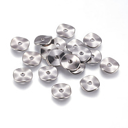 Tibetan Style Alloy Wavy Spacer Beads, Flat Round, Gunmetal, Lead Free & Cadmium Free, 10x1mm, Hole: 2mm(X-K0NWF051)